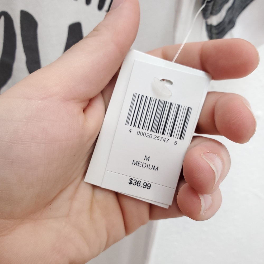 NWT Disney Store Park Ringer Style "Happy Place" Mickey Mouse Graphic Tee Shirt - Picture 8 of 10